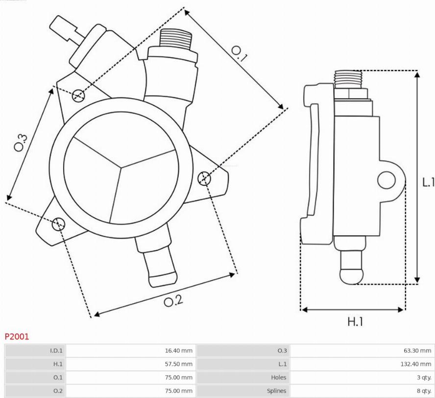 AS-PL P2001 - Vakuumsūknis www.autospares.lv