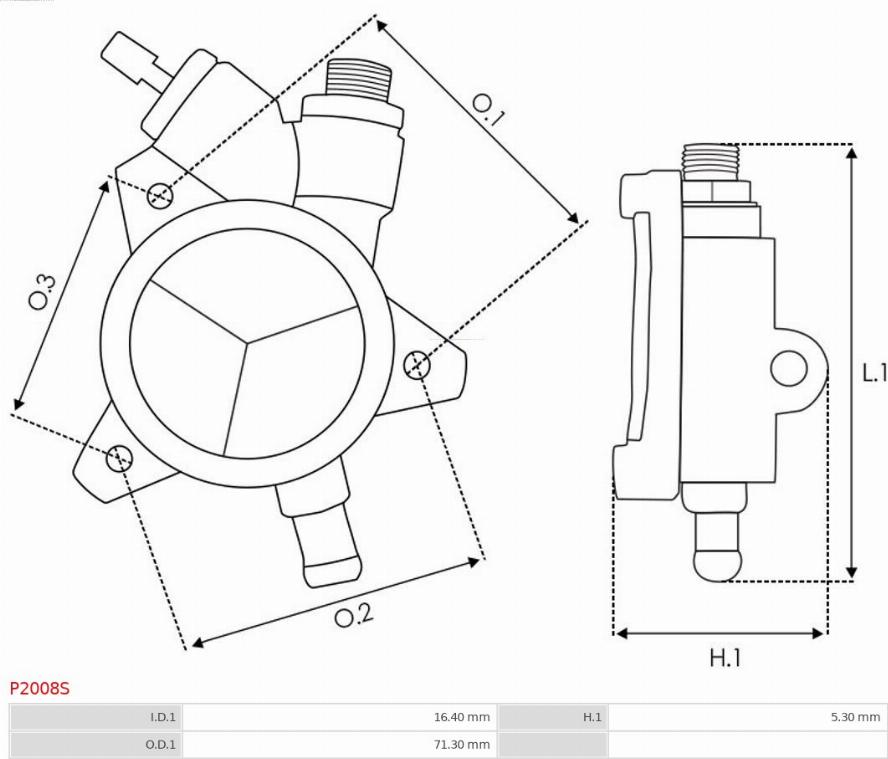 AS-PL P2008S - Vakuumsūknis www.autospares.lv