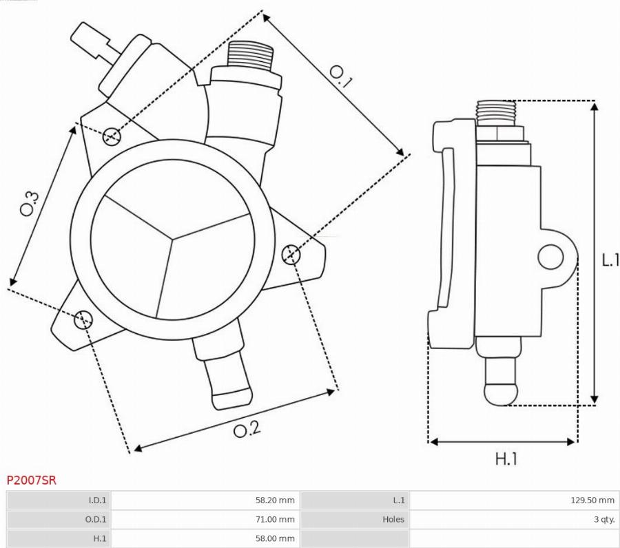 AS-PL P2007SR - Vakuumsūknis www.autospares.lv