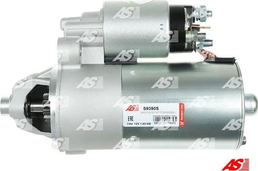 AS-PL S9390S - Starteris www.autospares.lv