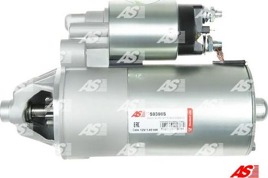 AS-PL S9398S - Starteris www.autospares.lv