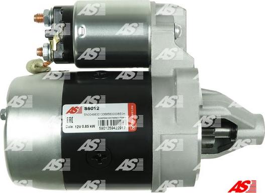 AS-PL S5012 - Starteris www.autospares.lv