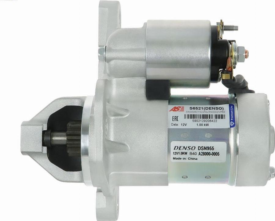 AS-PL S6521(DENSO) - Starteris www.autospares.lv