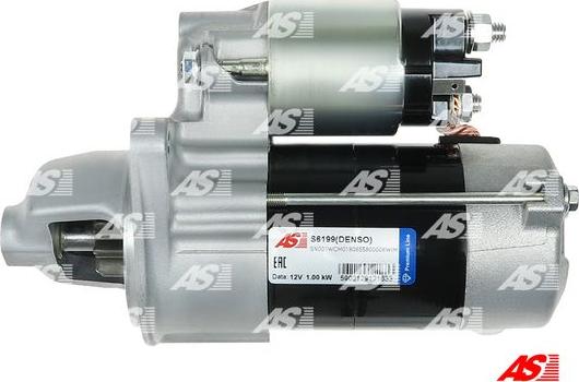 AS-PL S6199(DENSO) - Starteris www.autospares.lv