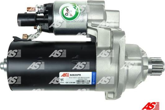 AS-PL S0523PR - Starteris www.autospares.lv