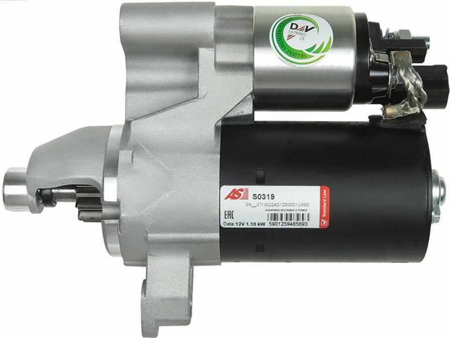 AS-PL S0319 - Стартер www.autospares.lv