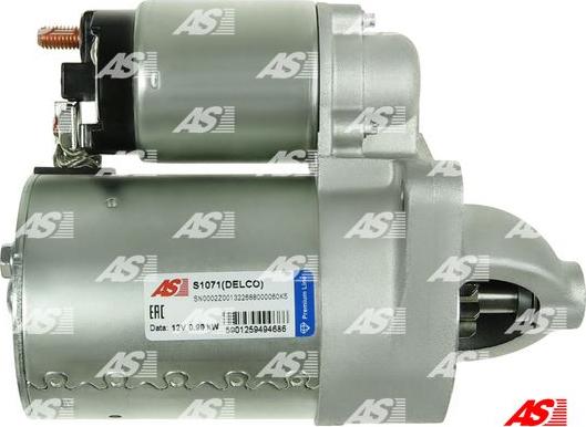 AS-PL S1071(DELCO) - Starteris www.autospares.lv