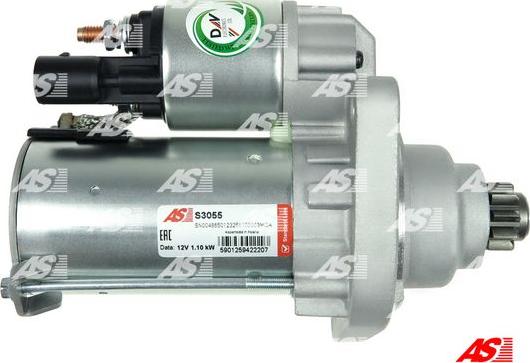 AS-PL S3055 - Стартер www.autospares.lv