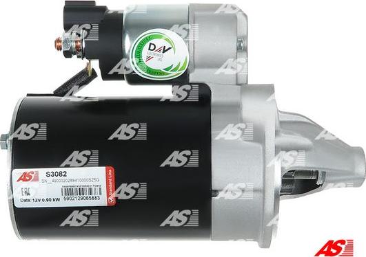 AS-PL S3082 - Starteris www.autospares.lv