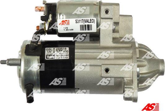 AS-PL S3117(VALEO) - Starteris www.autospares.lv