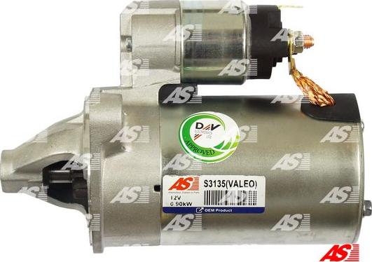 AS-PL S3135(VALEO) - Starteris www.autospares.lv