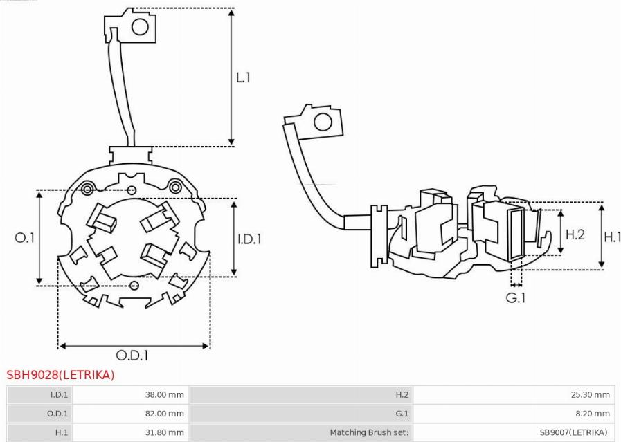 AS-PL SBH9028(LETRIKA) - Kronšteins, Ogļu sukas www.autospares.lv