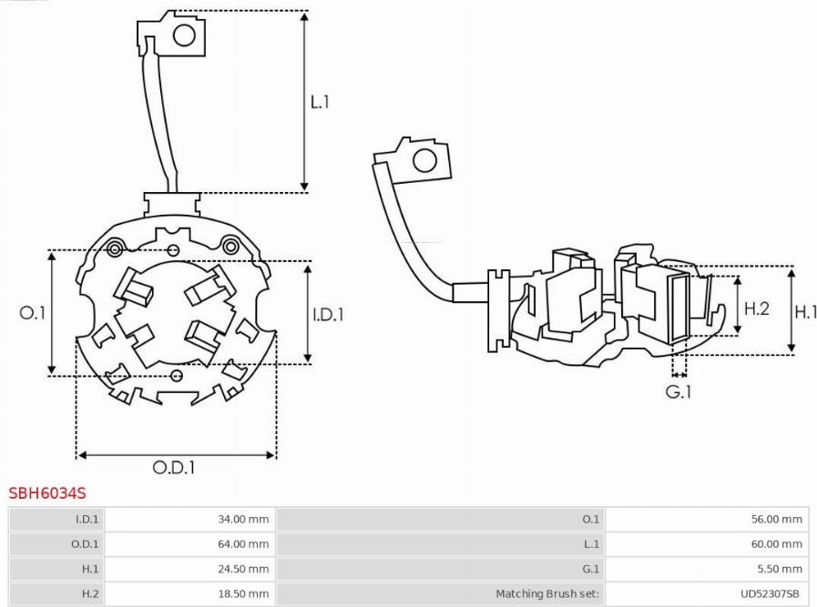 AS-PL SBH6034S - Kronšteins, Ogļu sukas www.autospares.lv