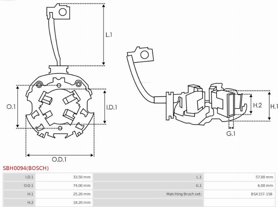 AS-PL SBH0094(BOSCH) - Kronšteins, Ogļu sukas www.autospares.lv