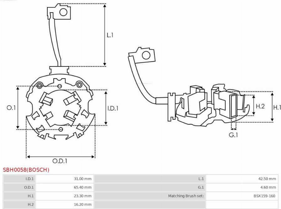 AS-PL SBH0058(BOSCH) - Kronšteins, Ogļu sukas www.autospares.lv