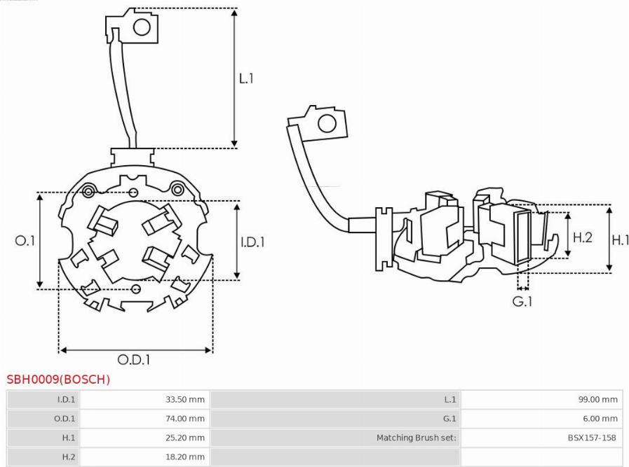 AS-PL SBH0009(BOSCH) - Kronšteins, Ogļu sukas www.autospares.lv