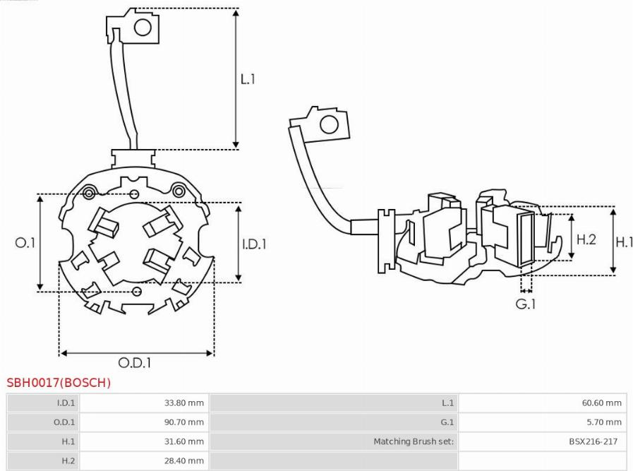 AS-PL SBH0017(BOSCH) - Kronšteins, Ogļu sukas www.autospares.lv