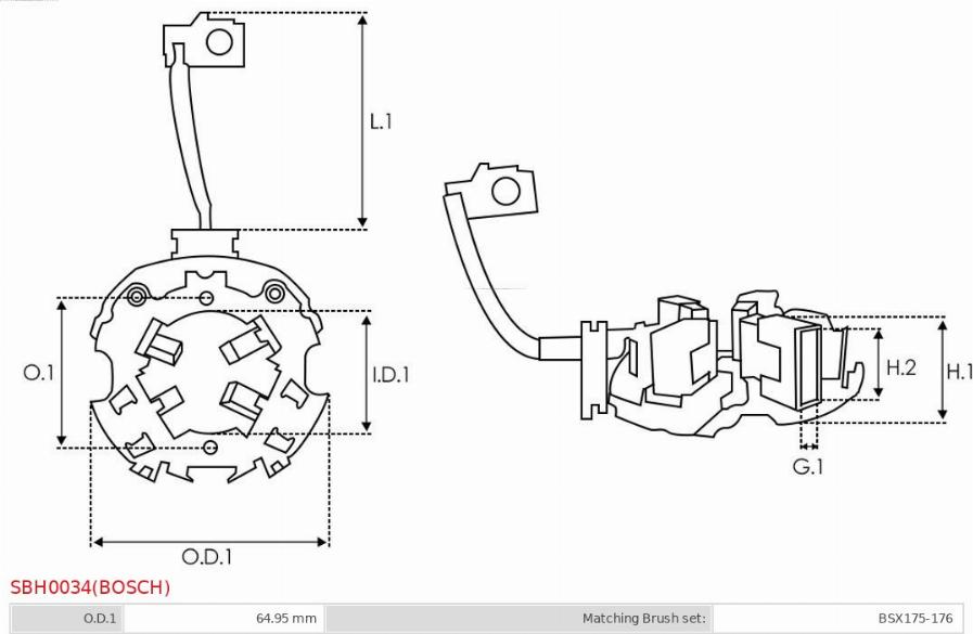 AS-PL SBH0034(BOSCH) - Kronšteins, Ogļu sukas www.autospares.lv