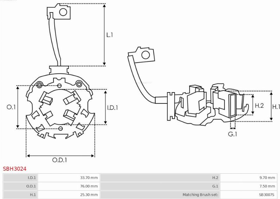 AS-PL SBH3024 - Kronšteins, Ogļu sukas www.autospares.lv