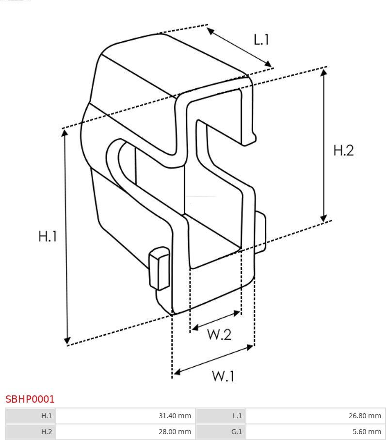 AS-PL SBHP0001 - Remkomplekts, Starteris www.autospares.lv