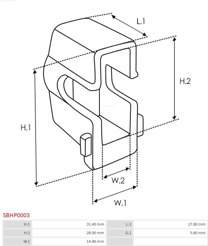 AS-PL SBHP0003 - Remkomplekts, Starteris www.autospares.lv