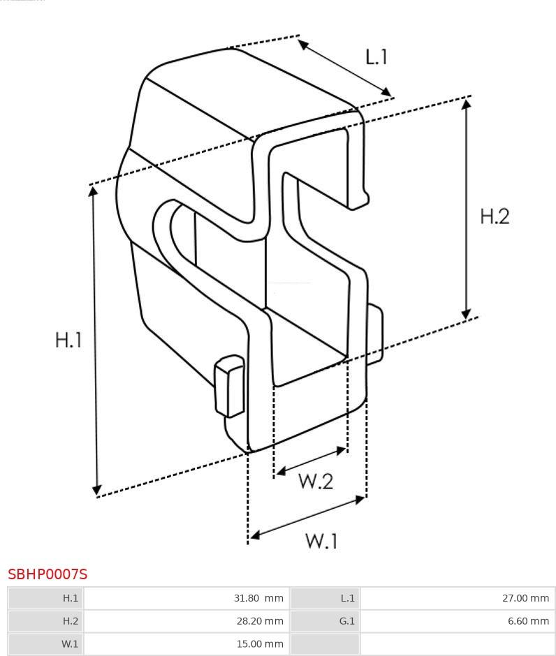 AS-PL SBHP0007S - Remkomplekts, Starteris www.autospares.lv