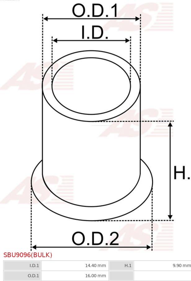 AS-PL SBU9096(BULK) - Bukse, Startera vārpsta www.autospares.lv