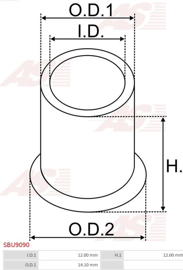 AS-PL SBU9090 - Bukse, Startera vārpsta www.autospares.lv