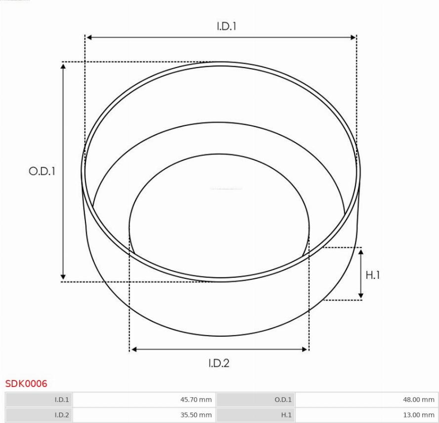 AS-PL SDK0006 - Remkomplekts, Starteris www.autospares.lv