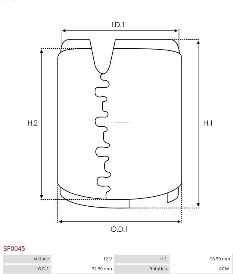 AS-PL SF0045 - Ierosmes tinums, Starteris www.autospares.lv