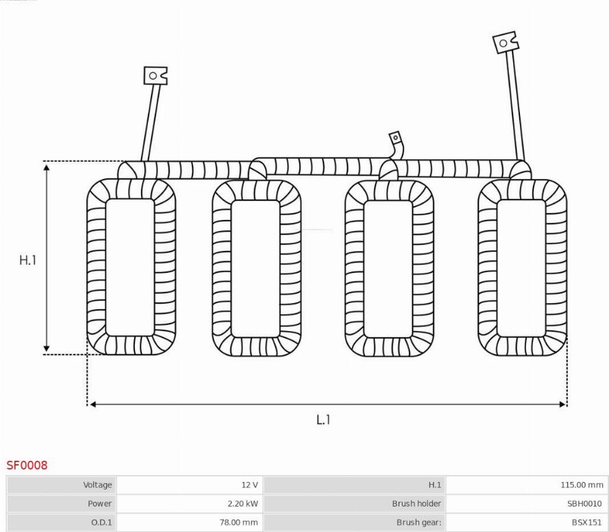 AS-PL SF0008 - Kronšteins, Ogļu sukas www.autospares.lv