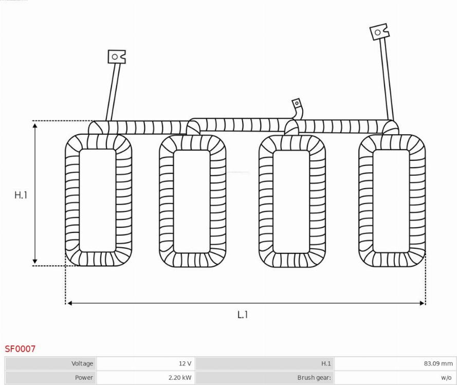 AS-PL SF0007 - Ierosmes tinums, Starteris www.autospares.lv