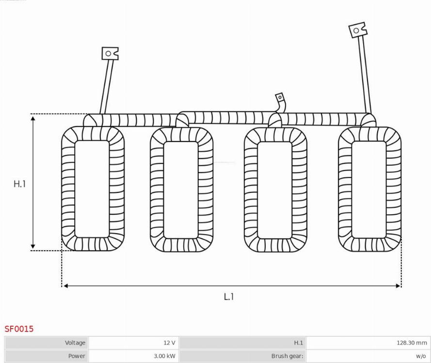 AS-PL SF0015 - Field Winding, starter www.autospares.lv