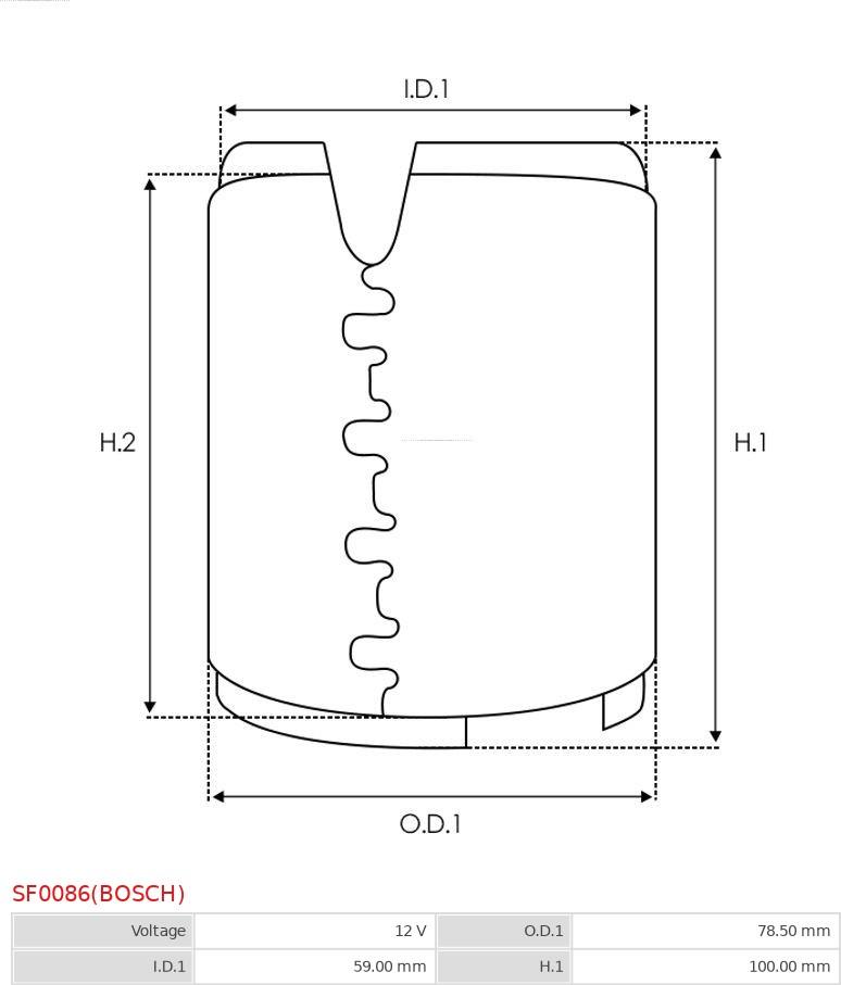 AS-PL SF0086(BOSCH) - Ierosmes tinums, Starteris www.autospares.lv