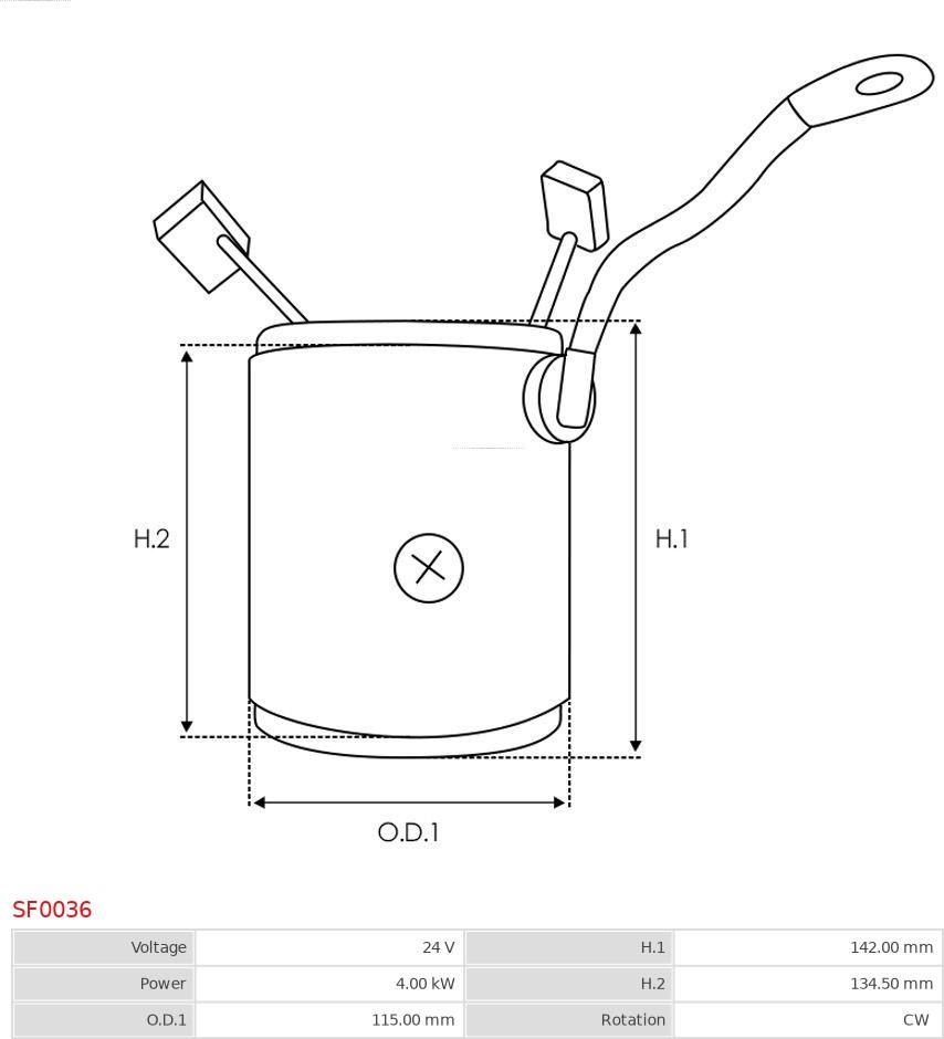 AS-PL SF0036 - Ierosmes tinums, Starteris www.autospares.lv