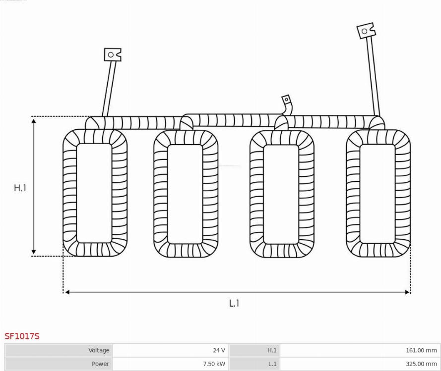 AS-PL SF1017S - Field Winding, starter www.autospares.lv