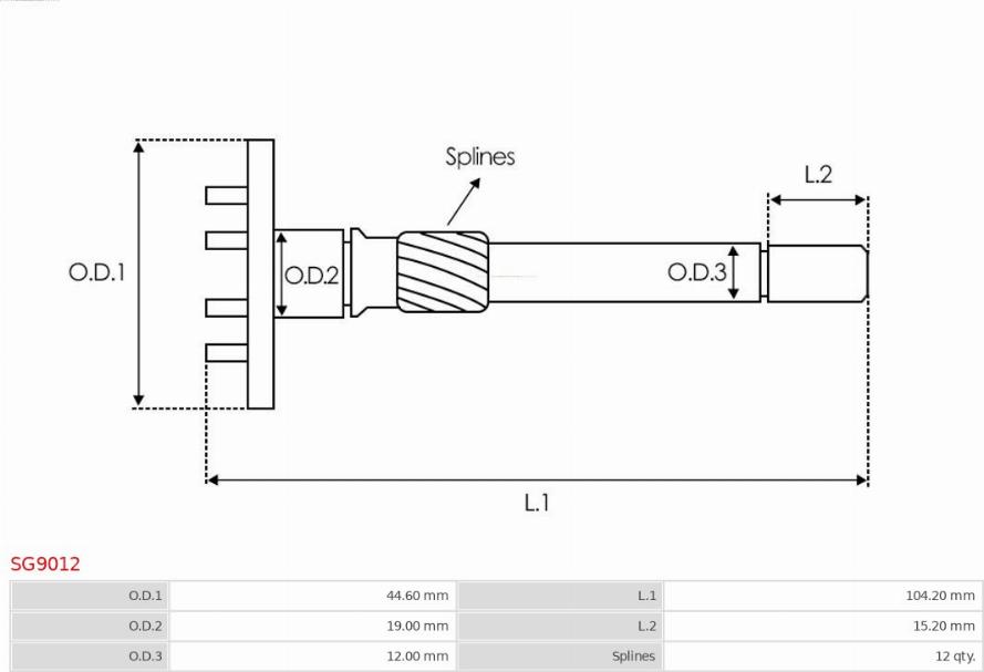 AS-PL SG9012 - Remkomplekts, Starteris autospares.lv