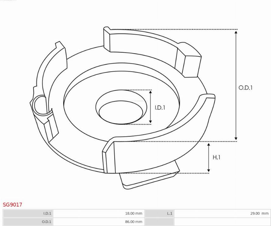 AS-PL SG9017 - Remkomplekts, Starteris www.autospares.lv