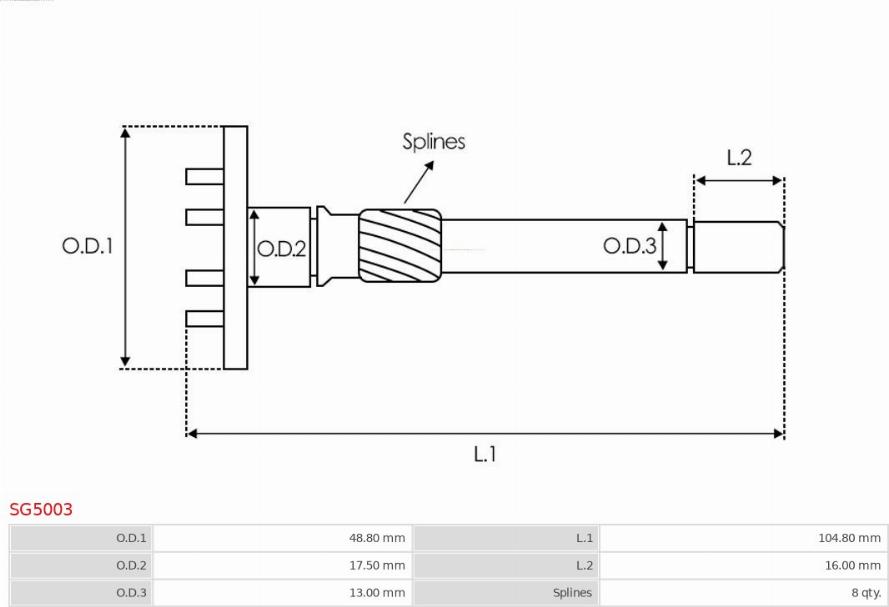 AS-PL SG5003 - Remkomplekts, Starteris www.autospares.lv