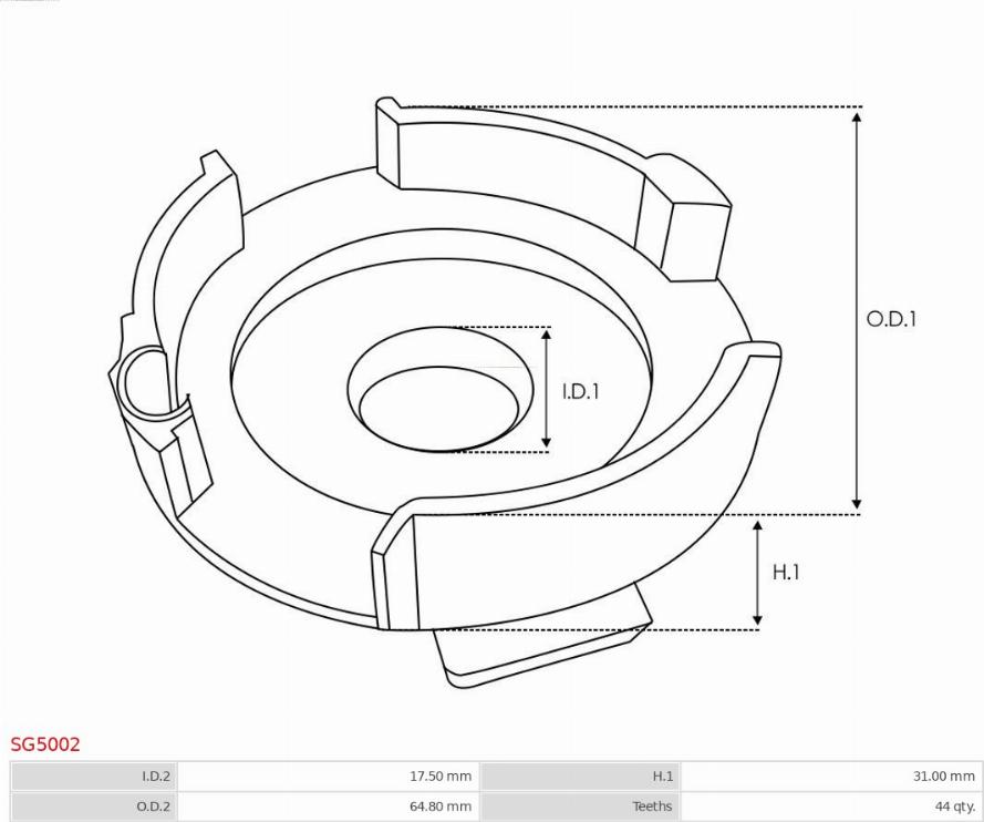 AS-PL SG5002 - Remkomplekts, Starteris www.autospares.lv