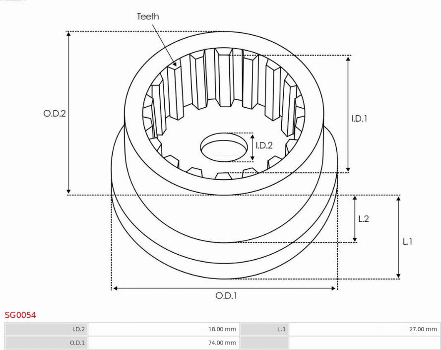 AS-PL SG0054 - Remkomplekts, Starteris www.autospares.lv