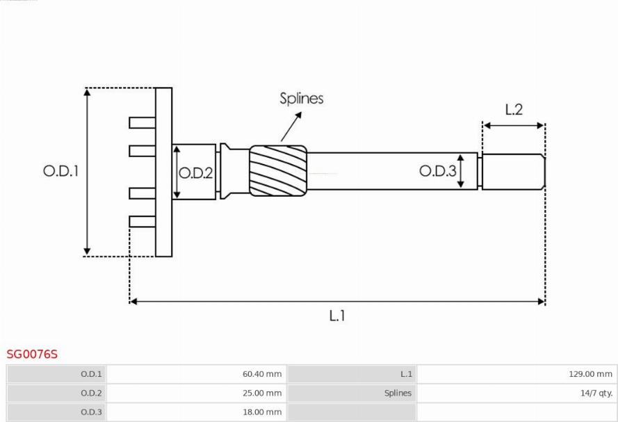 AS-PL SG0076S - Remkomplekts, Starteris www.autospares.lv