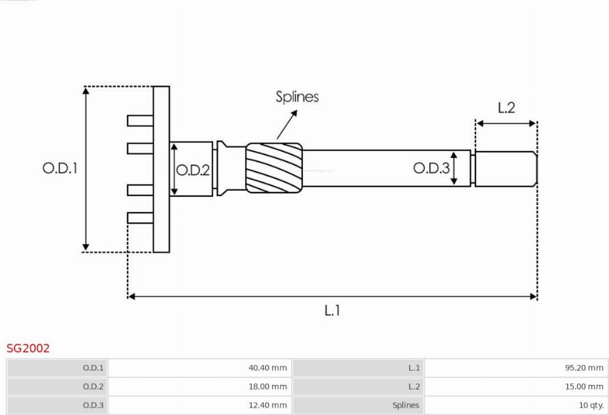 AS-PL SG2002 - Remkomplekts, Starteris www.autospares.lv