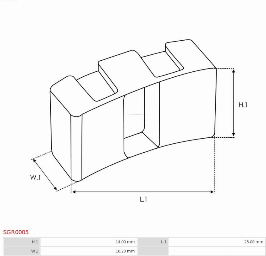 AS-PL SGR0005 - Remkomplekts, Starteris www.autospares.lv