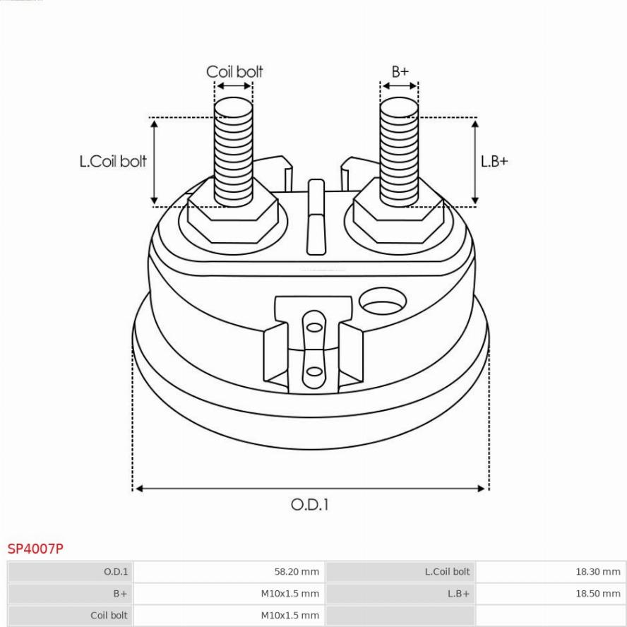 AS-PL SP4007P - Remkomplekts, Starteris www.autospares.lv