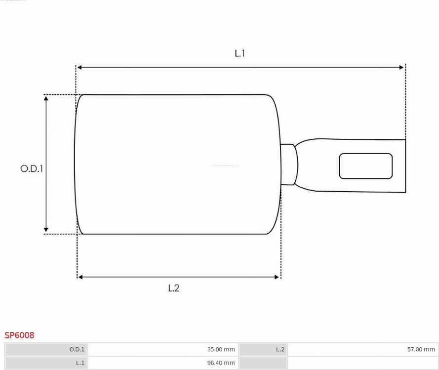 AS-PL SP6008 - Remkomplekts, Starteris www.autospares.lv