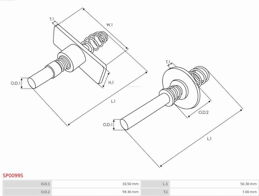 AS-PL SP0099S - Remkomplekts, Starteris www.autospares.lv