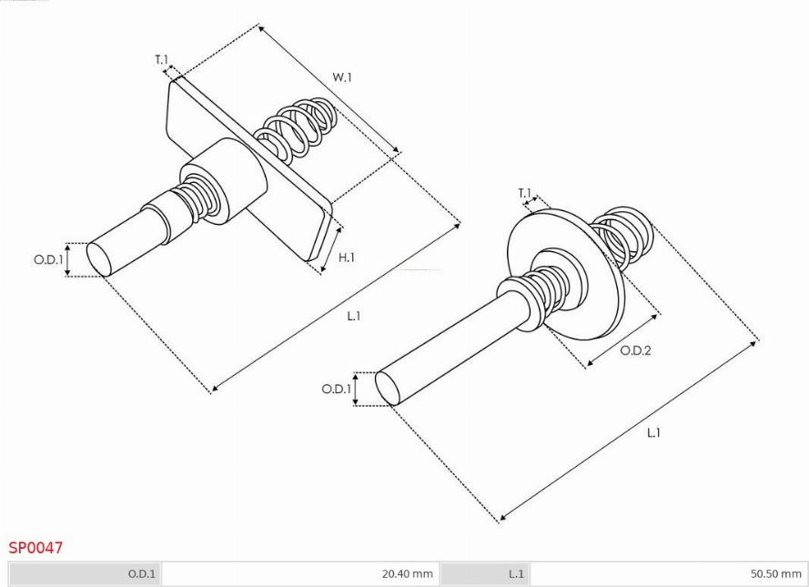 AS-PL SP0047 - Remkomplekts, Starteris www.autospares.lv