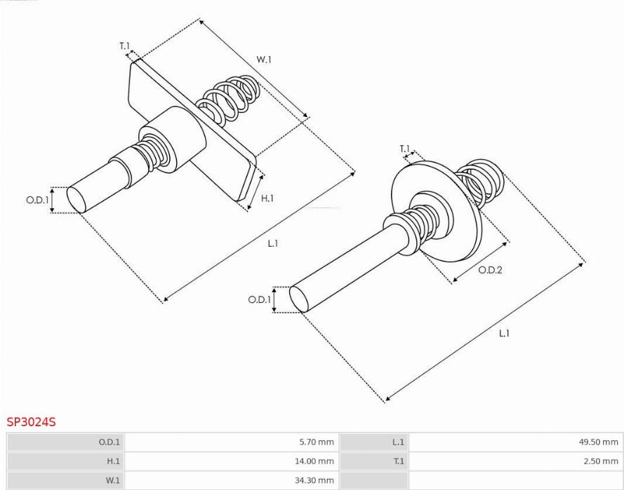 AS-PL SP3024S - Remkomplekts, Starteris www.autospares.lv