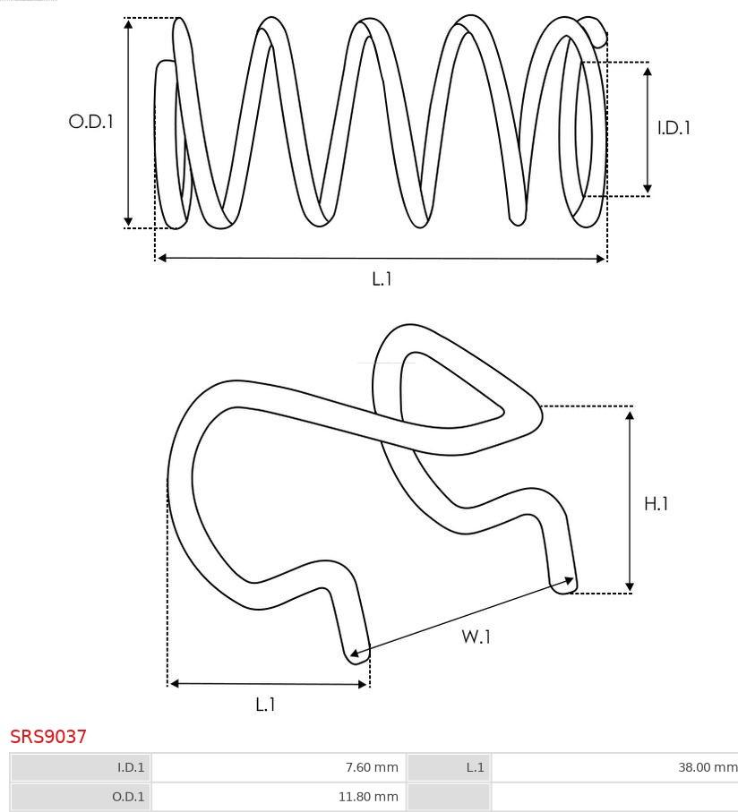 AS-PL SRS9037 - Remkomplekts, Starteris www.autospares.lv